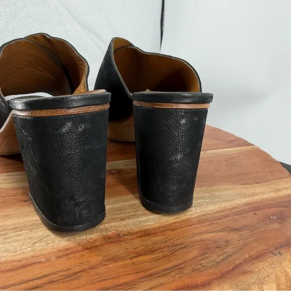 Coclico Richie Clog platform heels Black Leather 39 8.5 - Picture 5 of 11